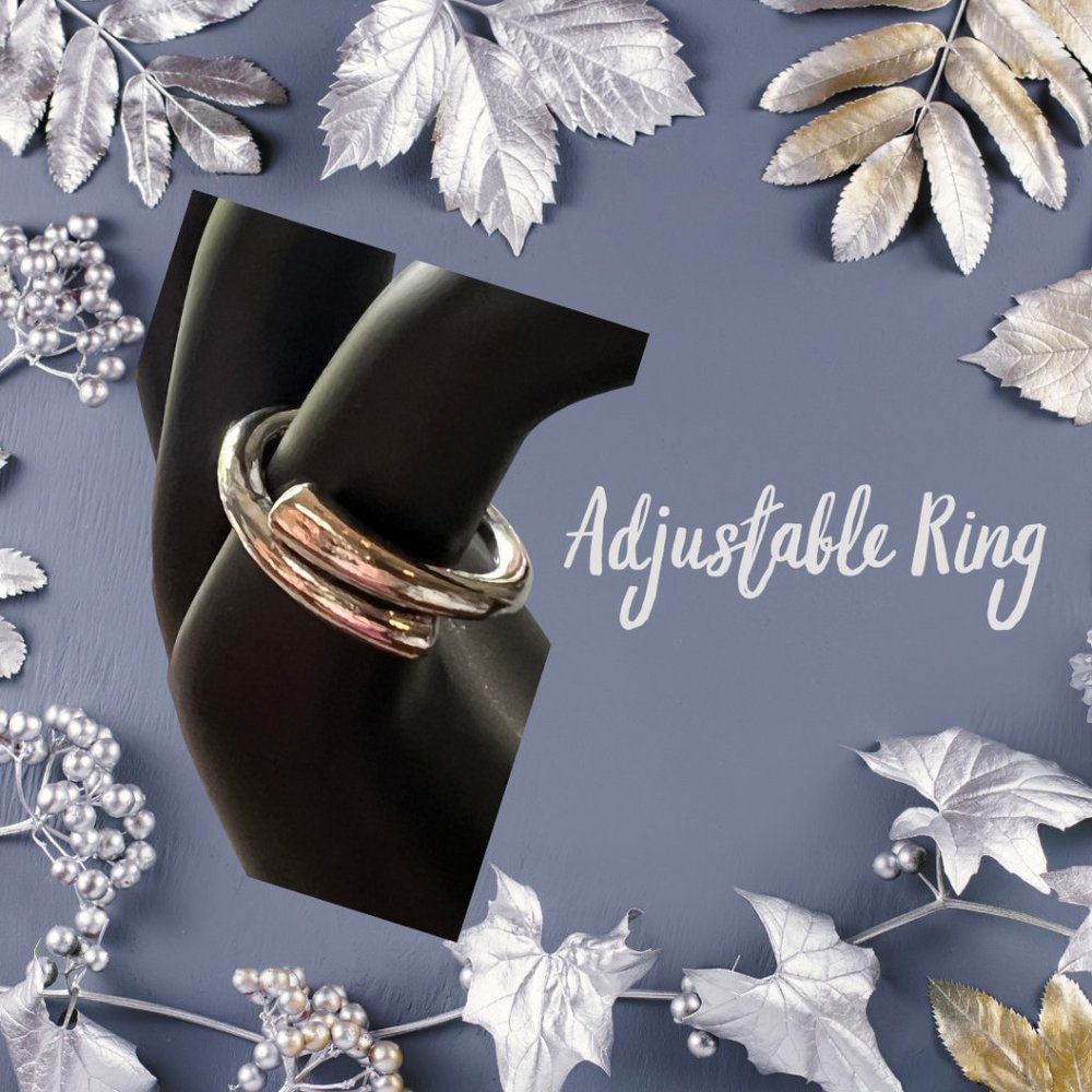 4/$20 Adjustable Geometric Ring NWT